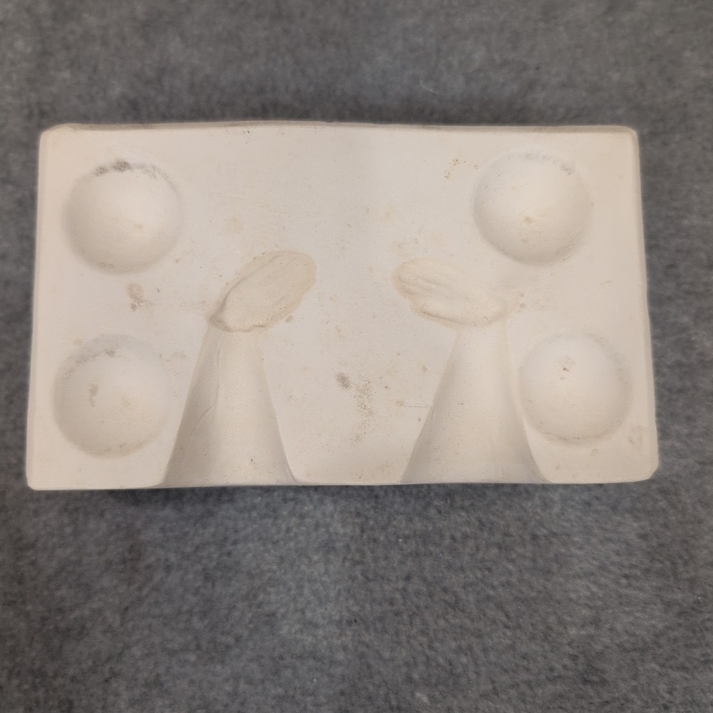 Vintage Ceramic Mold Marys Hands Christmas Angel Candle Holder Craft